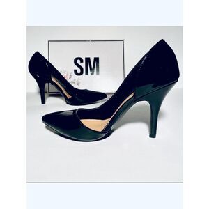 New SM 8 Black Patent Leather Sexy Pumps